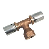 Пресс-тройник Oventrop 20 х Rp 1/2" х 20 мм с внутренней резьбой