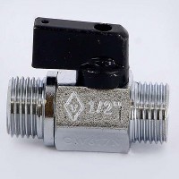 Кран шаровый НН мини KANSAS флажок BUGATTI 1/2" проход 12 мм