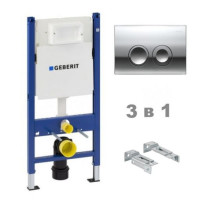 Инсталляция для подвесного унитаза Geberit Duofix UP182 (458.160.00.1) с кнопкой смыва (115.125.21.1) Инсталляция для подвесного унитаза Geberit Duofix UP182 (458.160.00.1) с кнопкой смыва (115.125.21.1)