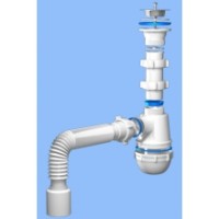 Сифон для мойки 1-1/2 дюйма х 40 с гибкой трубой 40х50