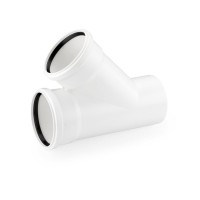 Канализационный тройник REHAU RAUPIANO 110-50 мм 45°