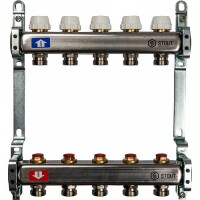 Коллектор из нержавеющей стали без расходомеров 5 вых. STOUT SMS 0922 000005