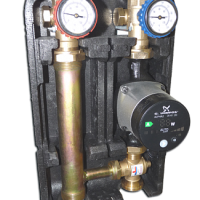Насосная группа с 3-х ходовым приводным смесителем 3/4" с насосом Grundfos UPSO 15-65 130 STOUT SDG-0007-002002 Насосная группа с 3-х ходовым приводным смесителем 3/4" с насосом Grundfos UPSO 15-65 130 STOUT SDG-0007-002002