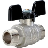 Кран шаровой полнопроходной, НР/НР, ручка бабочка 1 STOUT SVB-0006-000025